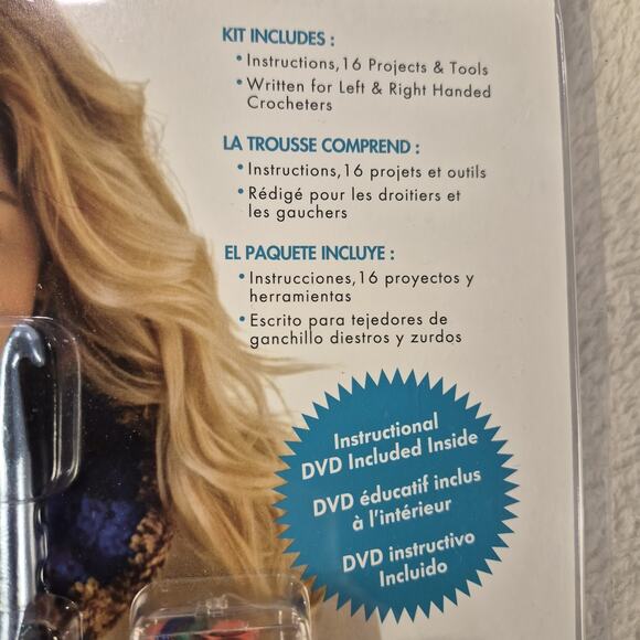 Boye Crochet Beginners Kit with DVD, Book, and Tools - NEW - Picture 2 of 12